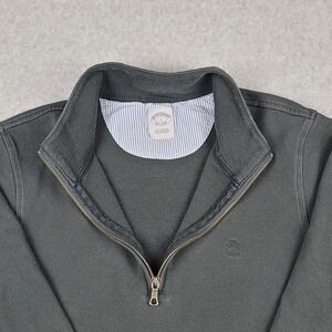 Brooks Brothers 1/4‎ Zip Sweater Men's Large Black Classic Logo Casual Style